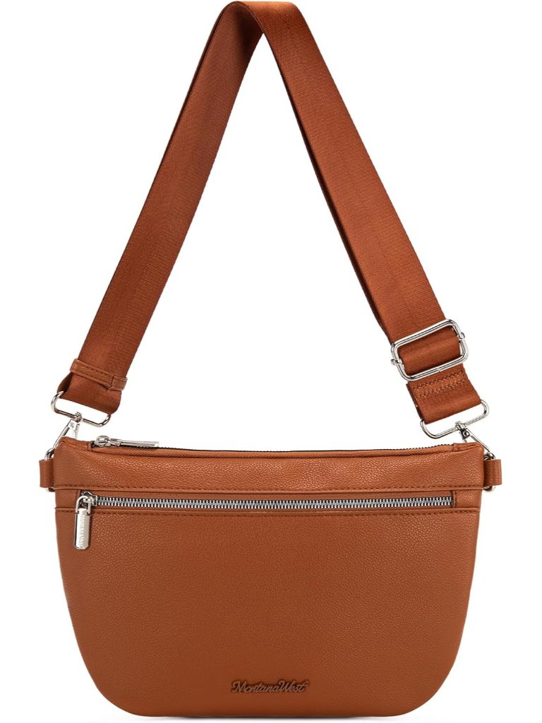 Crossbody Bag For Women With Dual Zipper Pockets, Bum Bag Fanny Packs Sling Ches